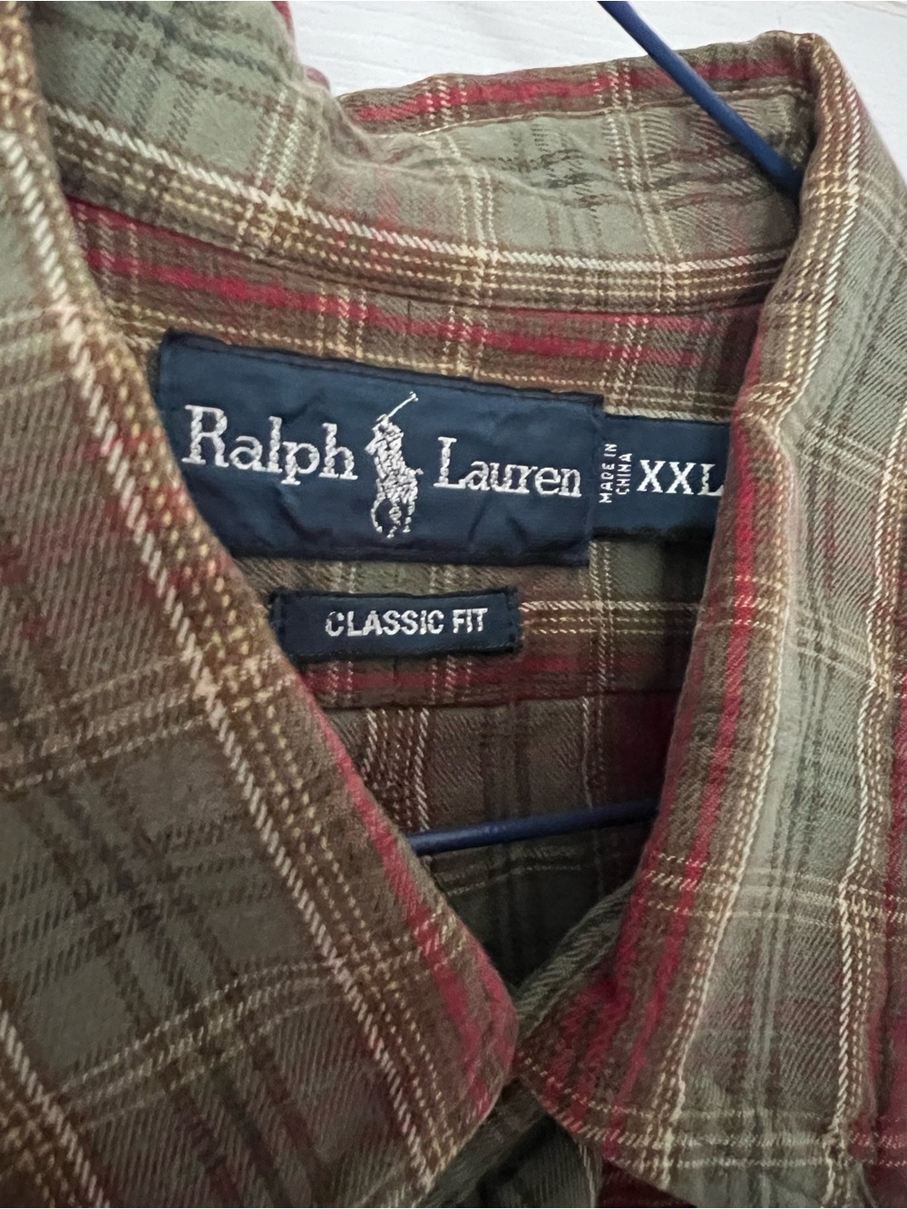 Vintage Ralph Lauren Plaid Stripe Long Sleeve Button Down Shirt Lot Of 4 XXL XL - Picture 3 of 10